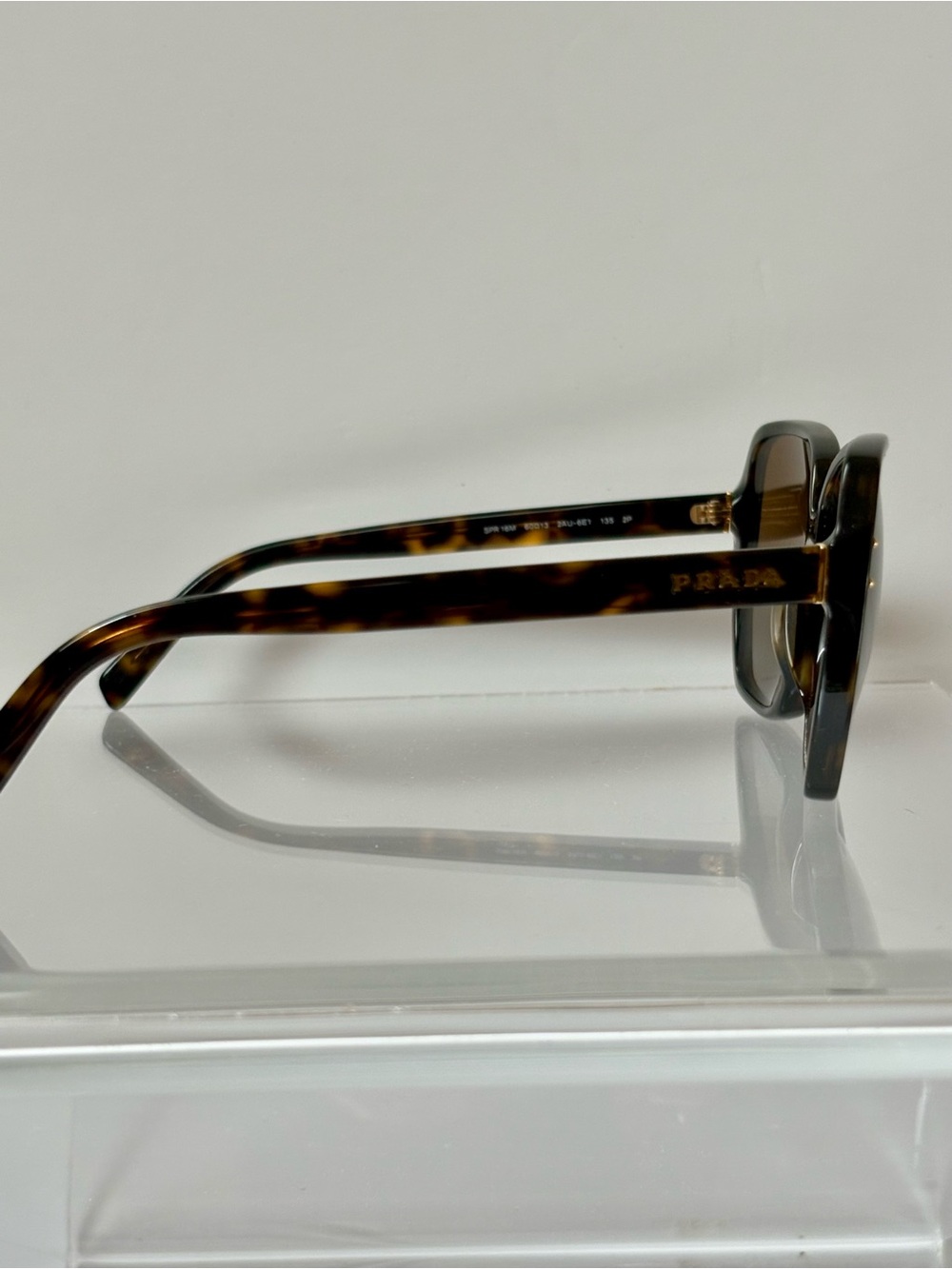 Prada Women’s SPR 16M Polarized Sunglasses Brown Tortoise Made in Italy! 🇮🇹 - Picture 4 of 6
